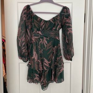 romper leafy pattern